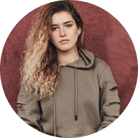 Woman in hoodie