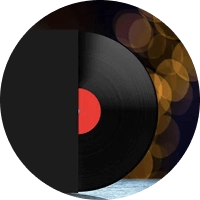 Black vinyl record